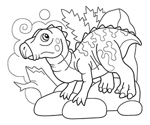 Coloriage Iguanodon