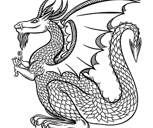 Coloriage Dragon Chinois
