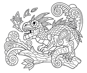 Coloriage Dragon Drôle