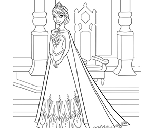 Coloriage Elsa La Reine des Neiges