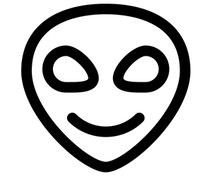 Coloriage Emoji Alien
