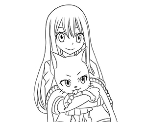 Coloriage Fairy Tail Wendy et Charles