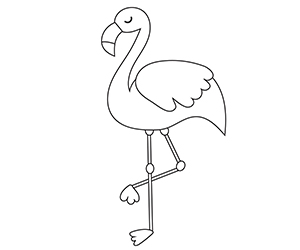 Coloriage Flamant Rose