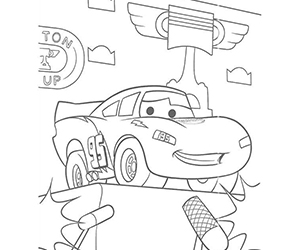 Coloriage Flash McQueen Interview