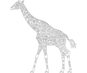 Coloriage Girafe Adulte