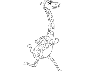 Coloriage Girafe qui Court