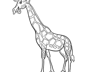 Coloriage Girafe Rigolote