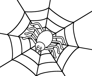 Coloriage Halloween Araignée
