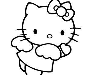 Coloriage Hello Kitty Ange