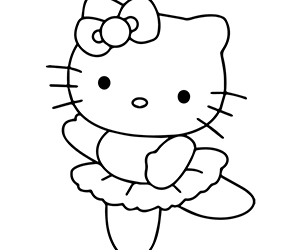 Coloriage Hello Kitty Danseuse