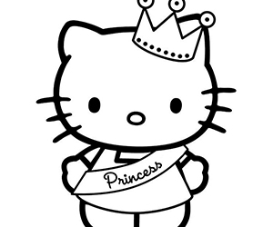 Coloriage Hello Kitty Princesse