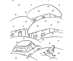 Coloriage Hiver Neige