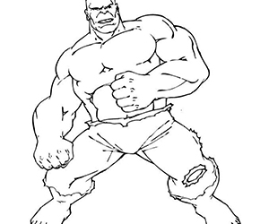 Coloriage Hulk se Pavane