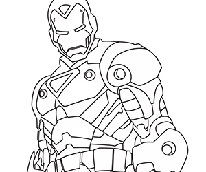 Coloriage Iron Man Armure