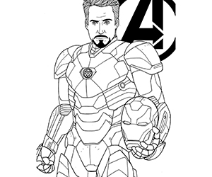 Coloriage Iron Man Tony Stark