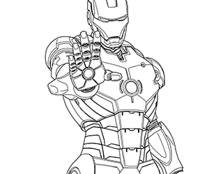 Coloriage Robot Iron Man