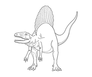 Coloriage Jurassic World Spinosaurus