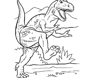 Coloriage Jurassic World T Rex