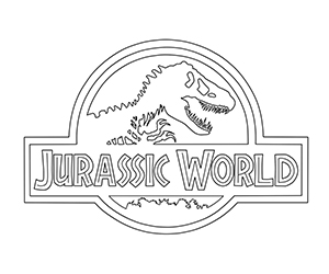Coloriage Logo Jurassic World