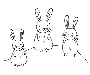 Coloriage Lapins