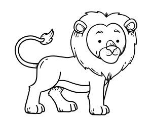 Coloriage Lion Bébé