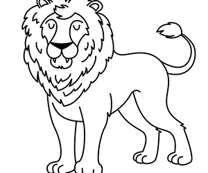 Coloriage Lion Roi