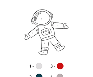 Coloriage Magique Astronaute