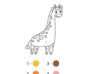 Coloriage Magique Girafe