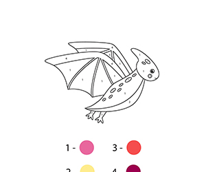 Coloriage Magique Ptéranodon