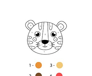 Coloriage Magique Tigre