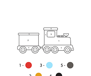 Coloriage Magique Train
