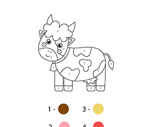 Coloriage Magique Vache