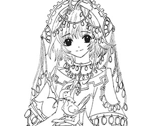Coloriage Manga Princesse