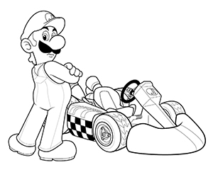 Coloriage De Mario Kart
