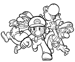 Coloriage Super Mario Bros
