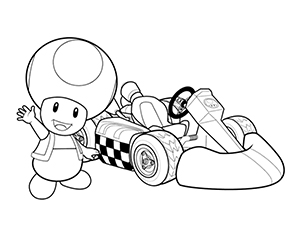 Coloriage Toad Kart