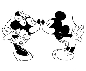 Coloriage De Mickey et Minnie
