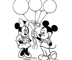 Coloriage Mickey et Minnie
