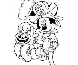 Coloriage Mickey Pirate