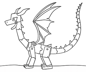 Coloriage Minecraft Ender Dragon