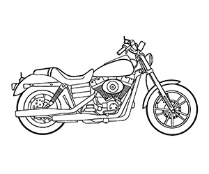 Coloriage Moto Harley Davidson