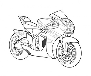 Coloriage Moto Honda