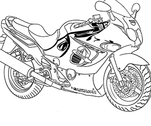 Coloriage Moto Suzuki