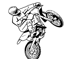 Coloriage Motocross Câbre