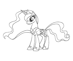 Coloriage My Little Pony Luna
