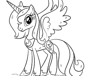 Coloriage My Little Pony Princesse Luna