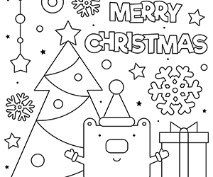 Coloriage Merry Christmas