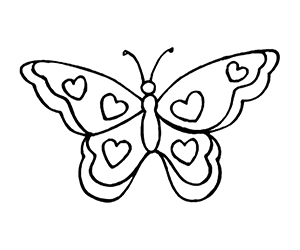 Coloriage Papillon Coeur