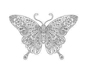 Coloriage Papillon Zentangle