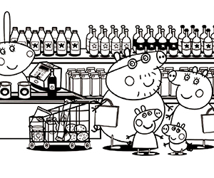 Coloriage Peppa Pig Courses